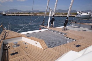 Sailing Catamaran LA SELLA DEL DIAVOLO -  Trampoline Nets Forward